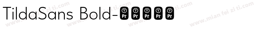 TildaSans Bold字体转换
